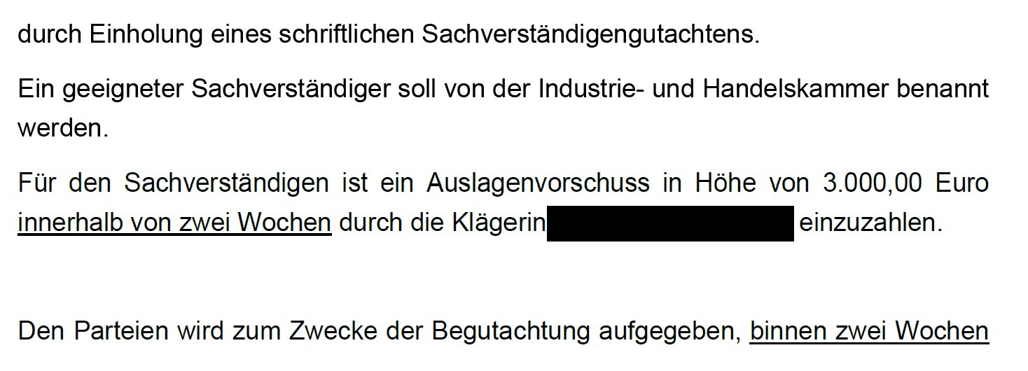 Preise Gutachten Gericht Maschinenbau